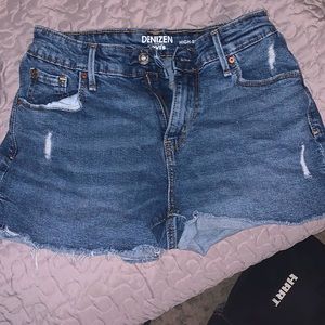 Levi High Waist Blue Jean Shorts